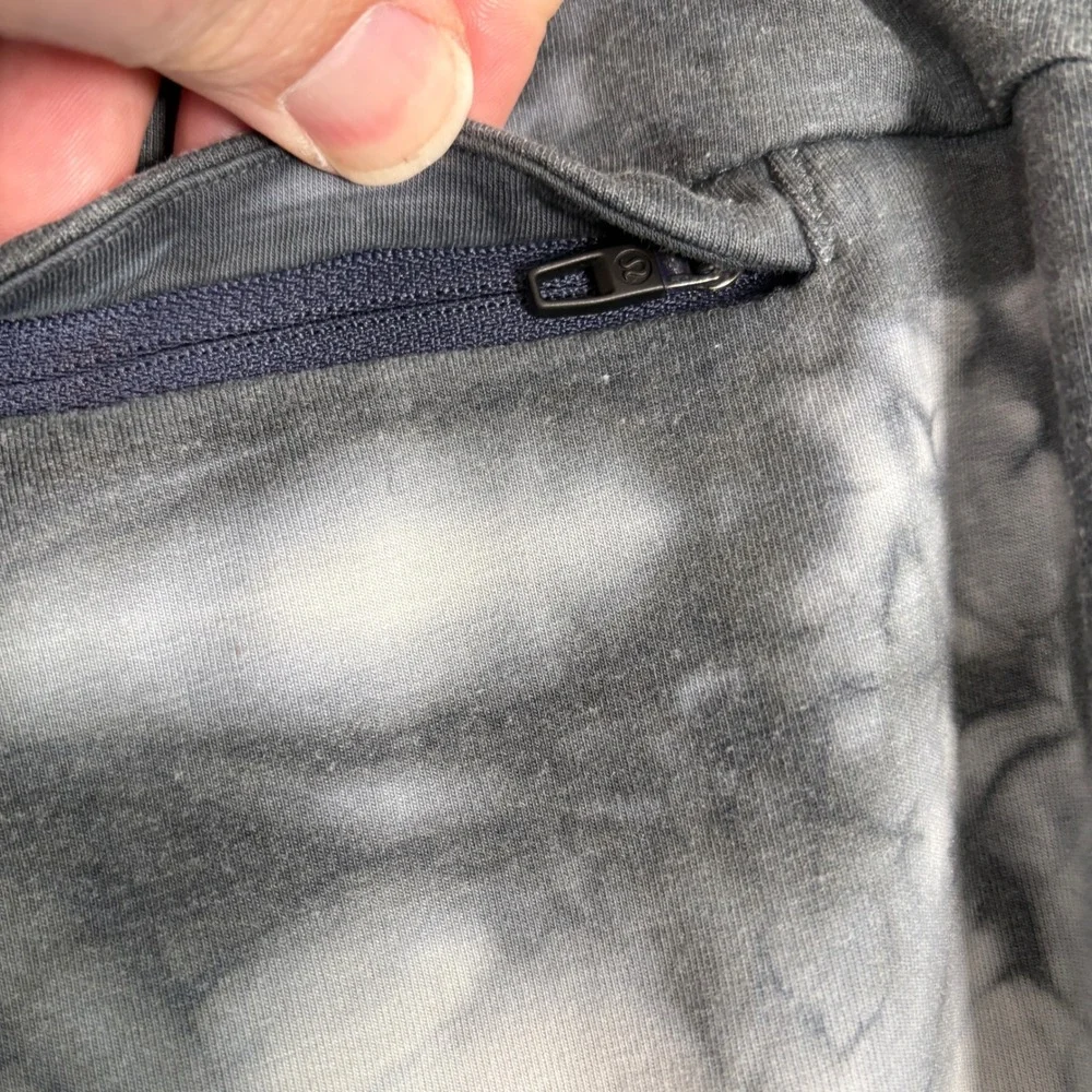 Lululemon Mens City Sweat Jogger Size L Black White Tie Dye French Terry Pants‎